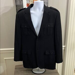 Calvin Klein Black Military Field Jacket